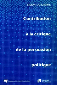 Contribution à la critique de la persuasion politique_cover