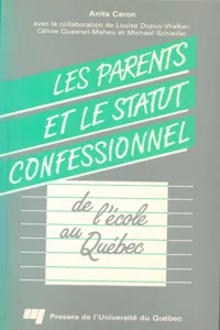 Les parents et le statut confessionnel de l'école au Québec_cover