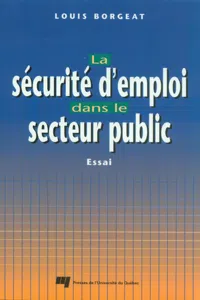 La sécurité d'emploi dans le secteur public_cover