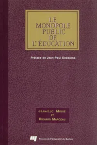 Le monopole public de l'éducation_cover