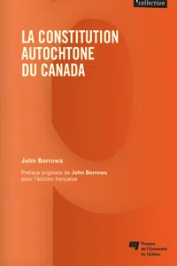 La constitution autochtone du Canada_cover