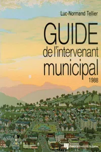 Guide de l'intervenant municipal 1988_cover