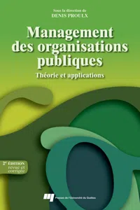 Management des organisations publiques - 2e édition, revue et corrigée_cover