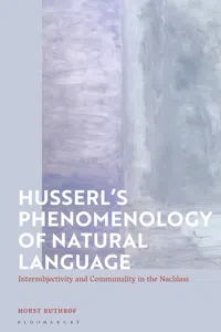 Husserl's Phenomenology of Natural Language_cover