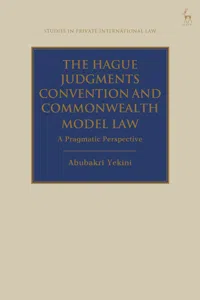The Hague Judgments Convention and Commonwealth Model Law_cover