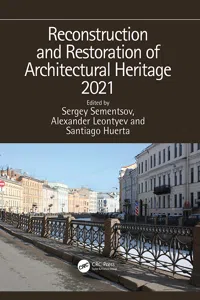Reconstruction and Restoration of Architectural Heritage 2021_cover