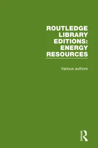 Routledge Library Editions: Energy Resources_cover