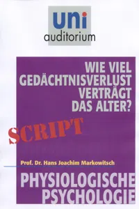 Wie viel Gedächtnisverlust verträgt das Alter?_cover