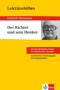 Klett Lektürehilfen - Friedrich Dürrenmatt, Der Richter und sein Henker_cover