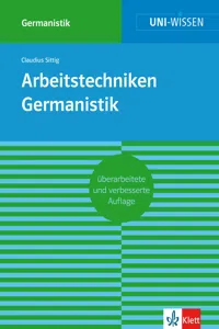 Uni-Wissen Arbeitstechniken Germanistik_cover
