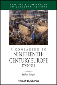 A Companion to Nineteenth-Century Europe, 1789 - 1914_cover