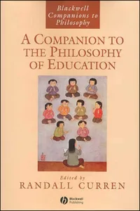 A Companion to the Philosophy of Education_cover