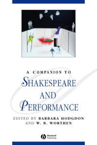 A Companion to Shakespeare and Performance_cover