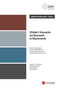 (Dübel-) Versuche am Bauwerk in Mauerwerk_cover