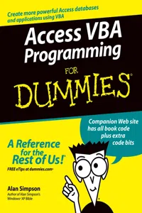 Access VBA Programming For Dummies_cover