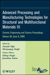Advanced Processing and Manufacturing Technologies for Structural and Multifunctional Materials III, Volume 30, Issue 8_cover