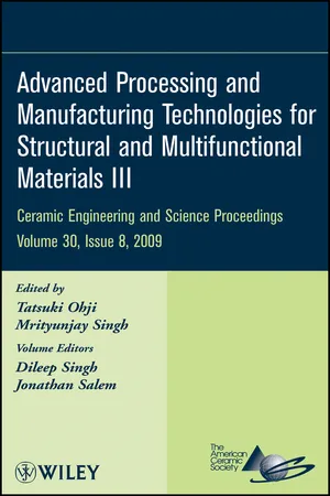 Advanced Processing and Manufacturing Technologies for Structural and Multifunctional Materials III, Volume 30, Issue 8