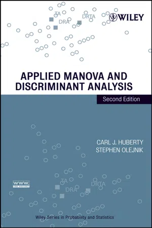 Applied MANOVA and Discriminant Analysis