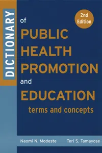 Dictionary of Public Health Promotion and Education_cover