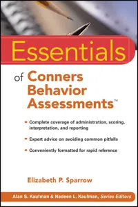 Essentials of Conners Behavior Assessments_cover