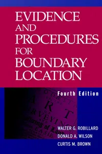 Evidence and Procedures for Boundary Location_cover