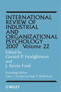 International Review of Industrial and Organizational Psychology 2007, Volume 22_cover