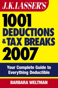 J.K. Lasser's 1001 Deductions and Tax Breaks 2007_cover