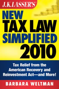 J.K. Lasser's New Tax Law Simplified 2010_cover