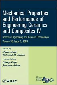 Mechanical Properties and Performance of Engineering Ceramics and Composites IV, Volume 30, Issue 2_cover