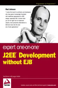 Expert One-on-One J2EE Development without EJB_cover