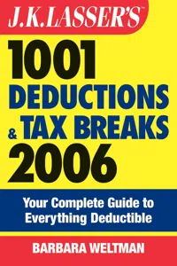 J.K. Lasser's 1001 Deductions and Tax Breaks 2006_cover