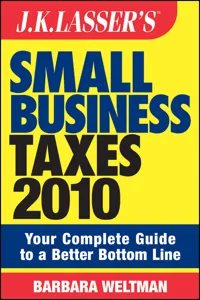 J.K. Lasser's Small Business Taxes 2010_cover