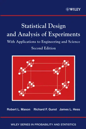 Statistical Design and Analysis of Experiments