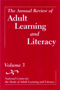 The Annual Review of Adult Learning and Literacy, Volume 3_cover