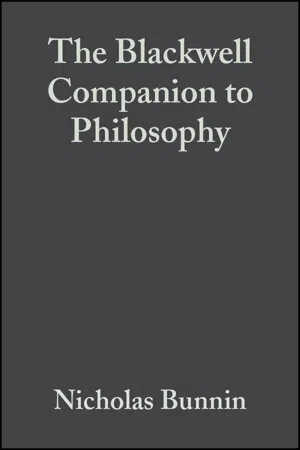 The Blackwell Companion to Philosophy