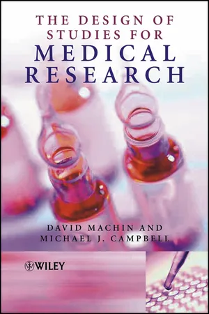 The Design of Studies for Medical Research