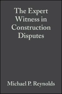 The Expert Witness in Construction Disputes_cover