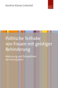 Politische Teilhabe von Frauen mit geistiger Behinderung_cover