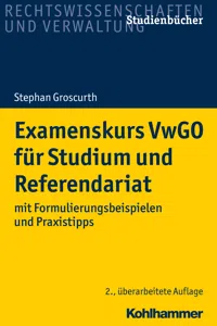 Examenskurs VwGO für Studium und Referendariat_cover