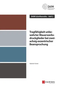 Tragfähigkeit unbewehrter Mauerwerksdruckglieder bei zweiachsig exzentrischer Beanspruchung_cover