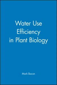 Water Use Efficiency in Plant Biology_cover