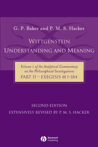 Wittgenstein: Understanding and Meaning_cover