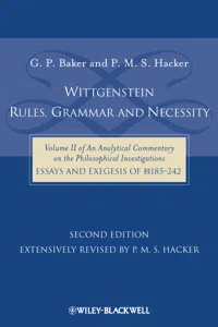 Wittgenstein: Rules, Grammar and Necessity_cover