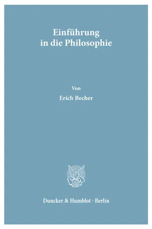 Einführung in die Philosophie.