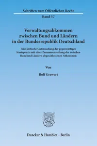 Verwaltungsabkommen zwischen Bund und Ländern in der Bundesrepublik Deutschland._cover