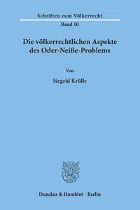 Die völkerrechtlichen Aspekte des Oder-Neiße-Problems._cover