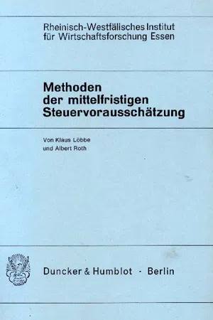 Methoden der mittelfristigen Steuervorausschätzung.