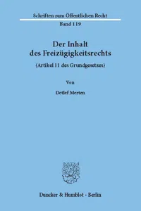 Der Inhalt des Freizügigkeitsrechts._cover