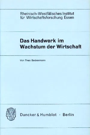 Das Handwerk im Wachstum der Wirtschaft.