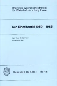 Der Einzelhandel 1959 - 1985._cover